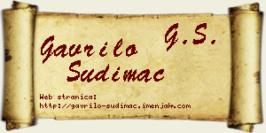 Gavrilo Sudimac vizit kartica